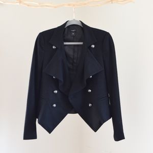 Ann Tayler Black Wool Army Jacket